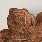 Maple Leaf Mango Wood Decorative Bowl