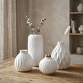 White Porcelain Bud Vase Set | Set of 4
