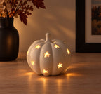 White Pumpkin Tealight Lantern