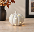 White Pumpkin Tealight Lantern