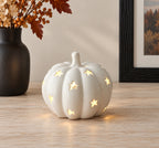 White Pumpkin Tealight Lantern
