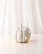 White Pumpkin Tealight Lantern