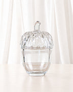 Glass Acorn Storage Pot