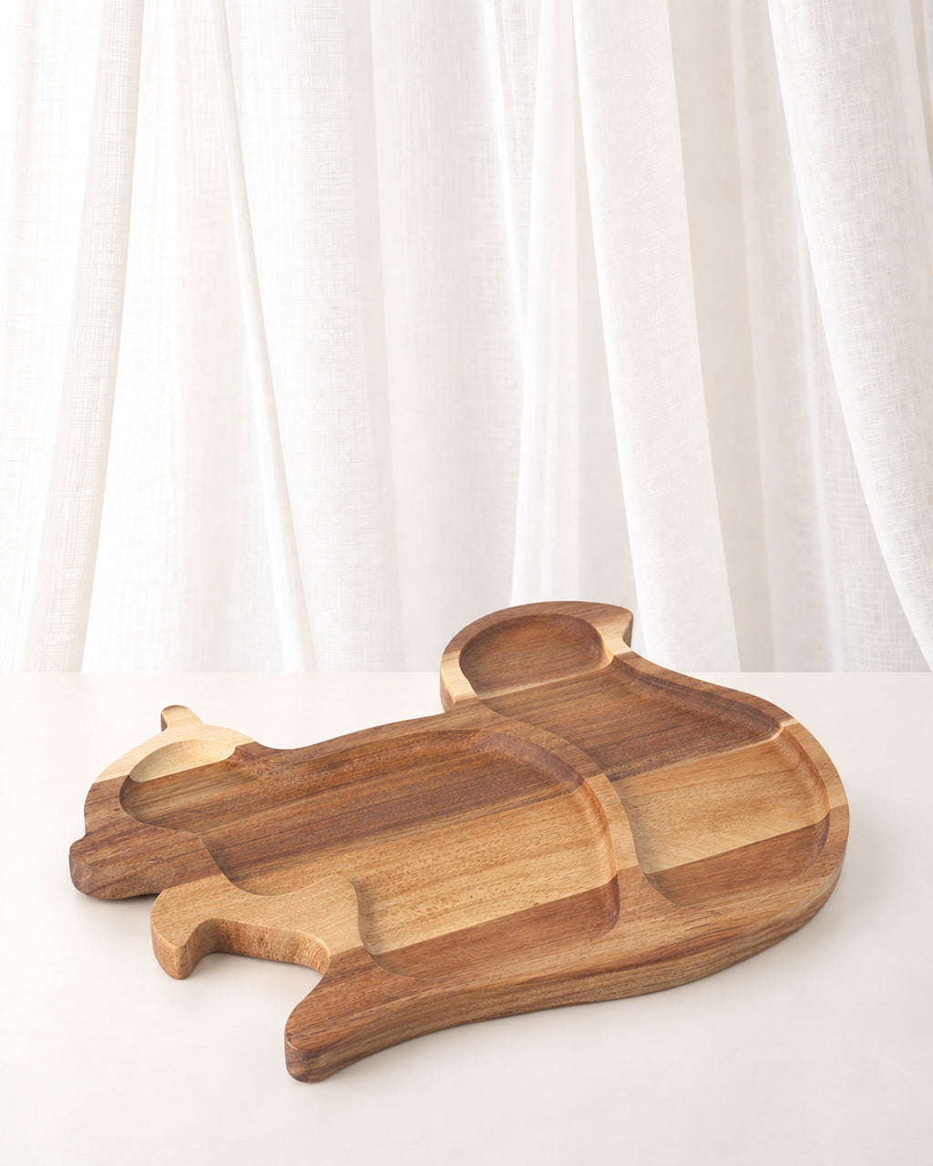 Acacia Wood Squirrel Serving Tray