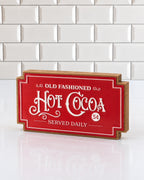 Vintage Hot Cocoa Wooden Sign