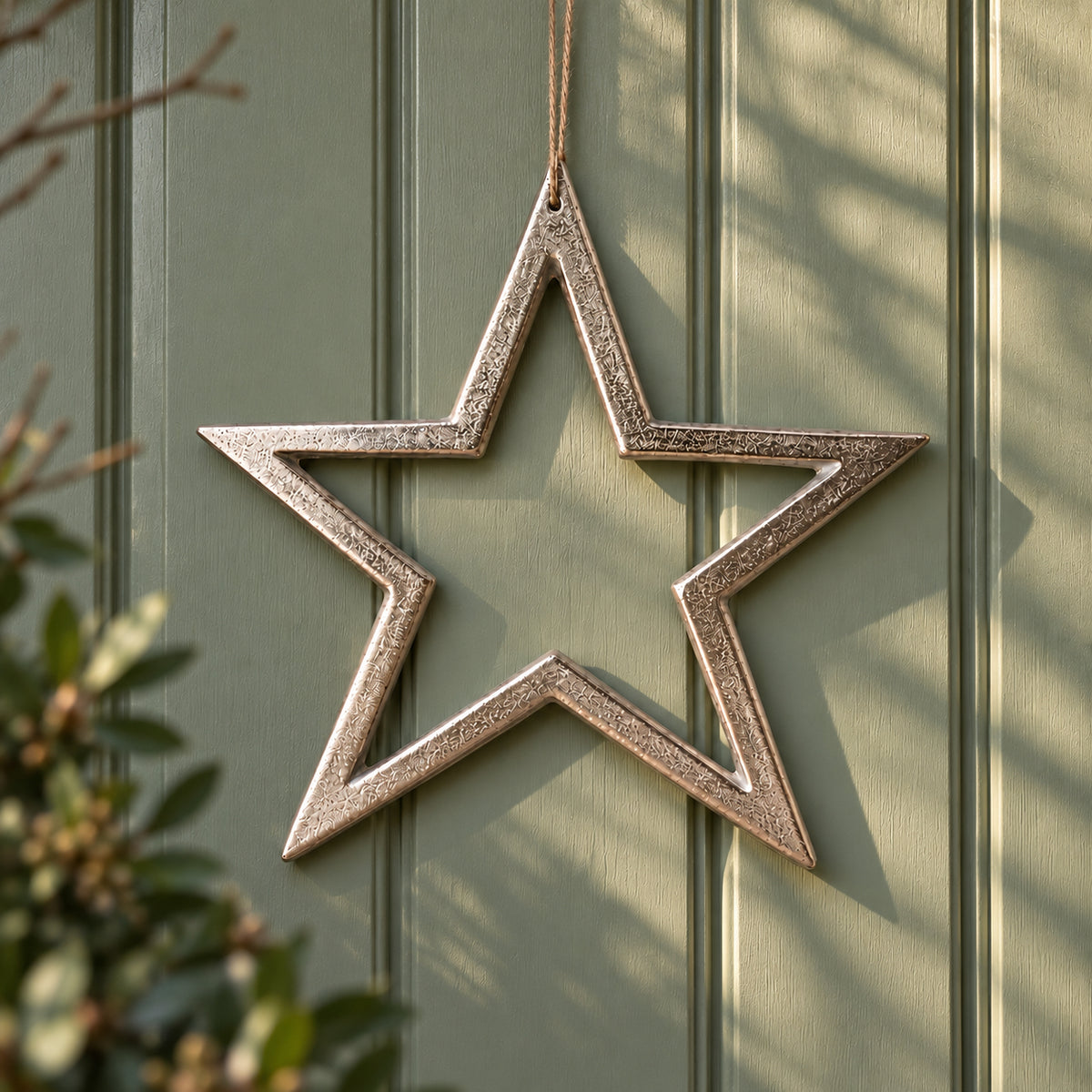 Distressed Aluminium Hanging Star