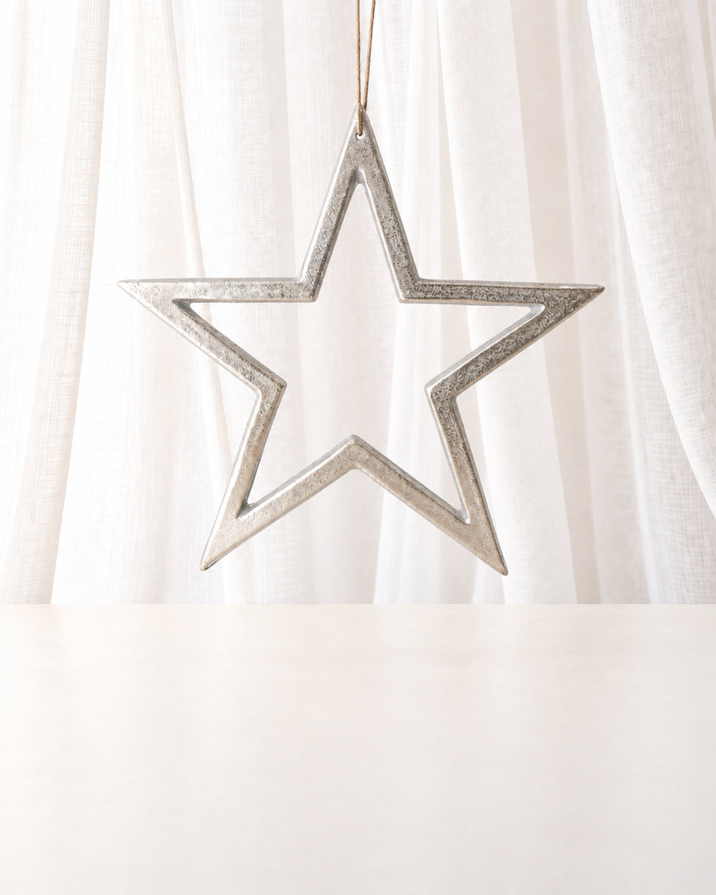 Distressed Aluminium Hanging Star