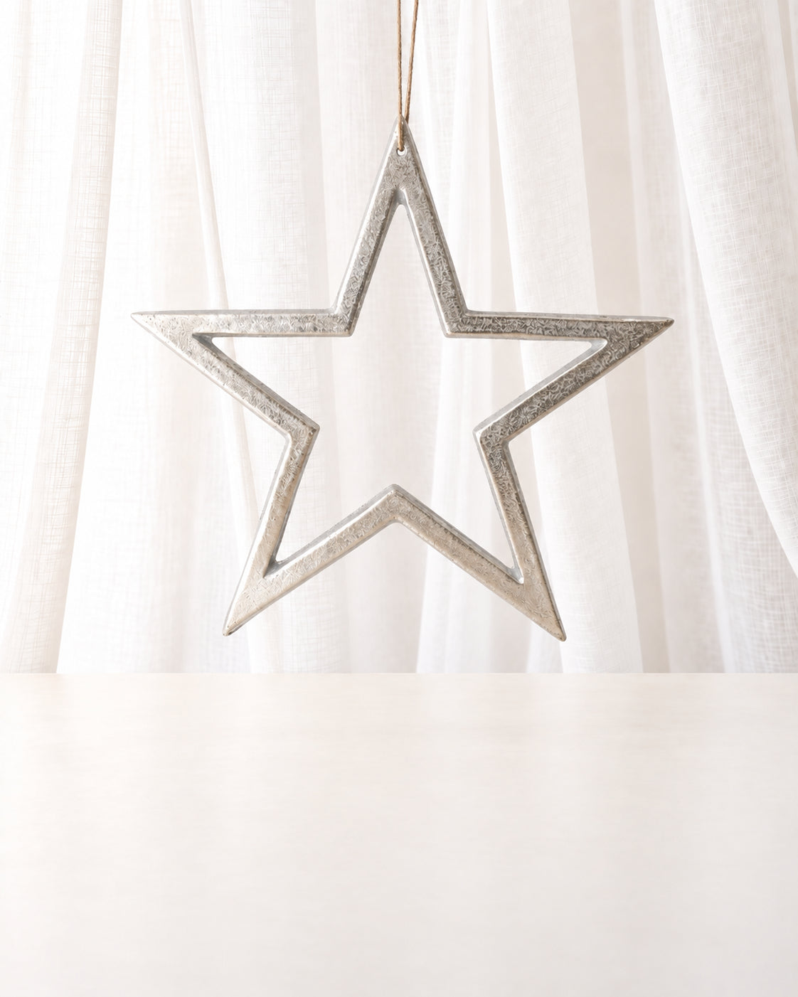 Distressed Aluminium Hanging Star