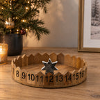 Mango Wood Advent Countdown Tray