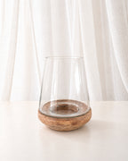 Mango Wood Hurricane Candle Holder