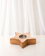 Mango Wood Star Tealight Holder