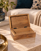 Mango Wood Floral Keepsake Box