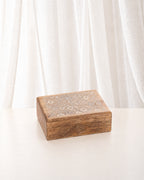 Mango Wood Floral Keepsake Box