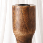 Mango Wood Candlestick Duo