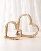 Mango Wood Open Hearts Duo