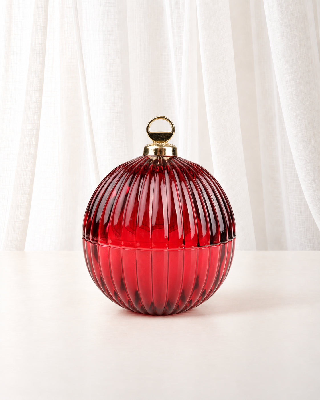Ribbed Bauble Candle | Small