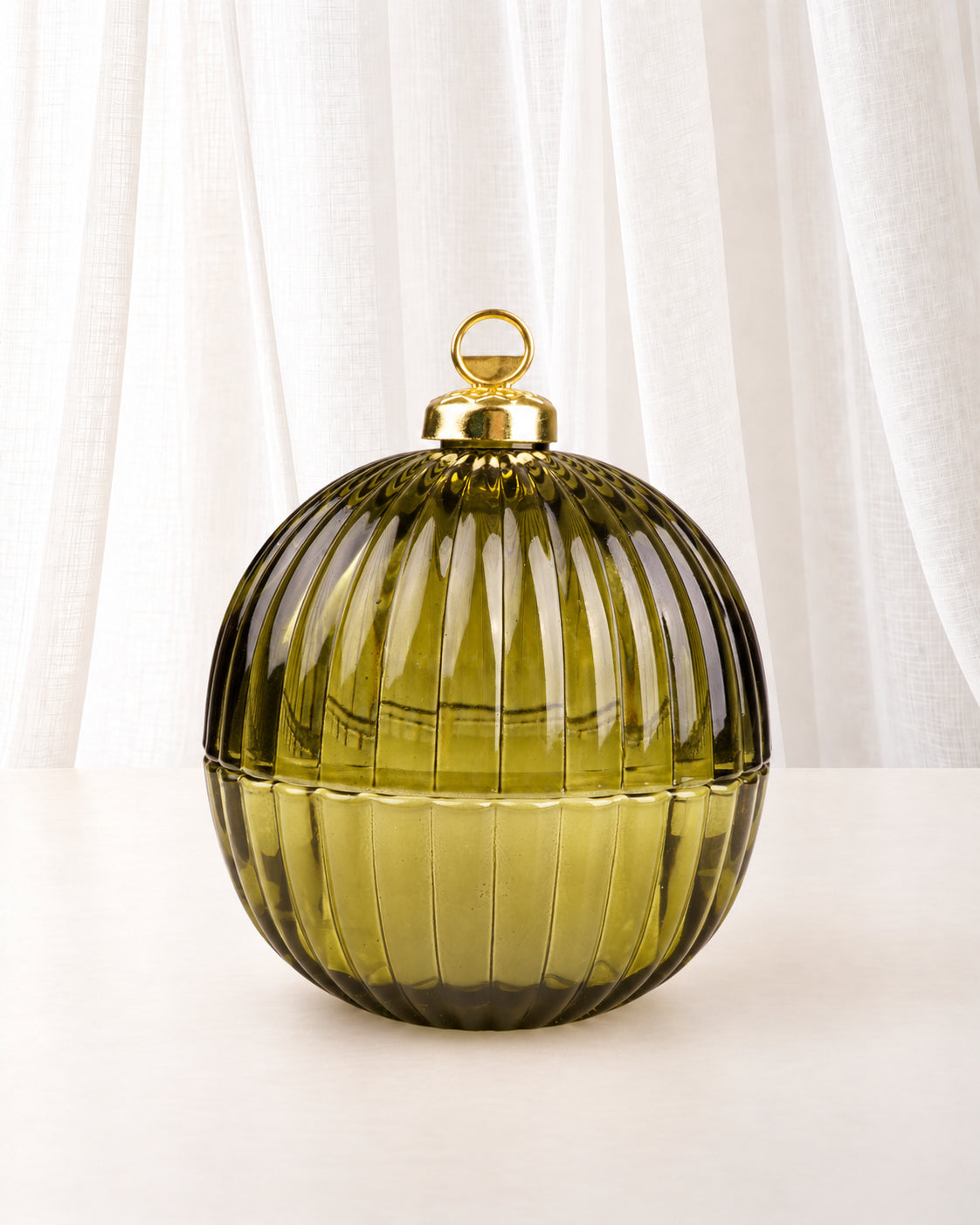Ribbed Bauble Candle | Large