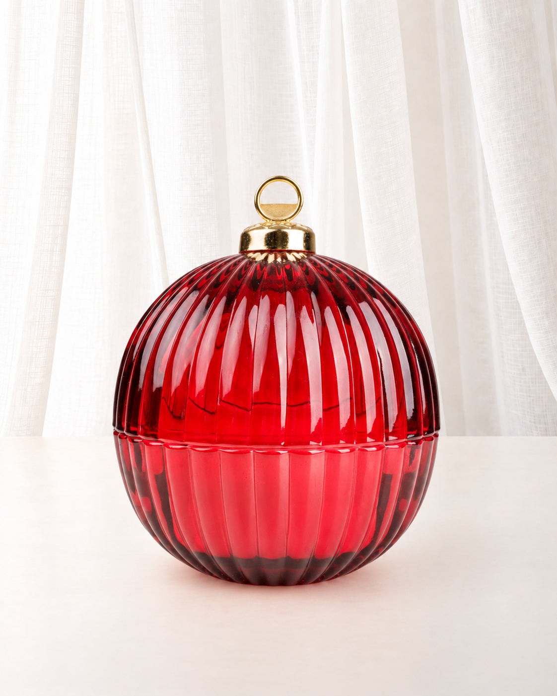 Ribbed Bauble Candle | Large